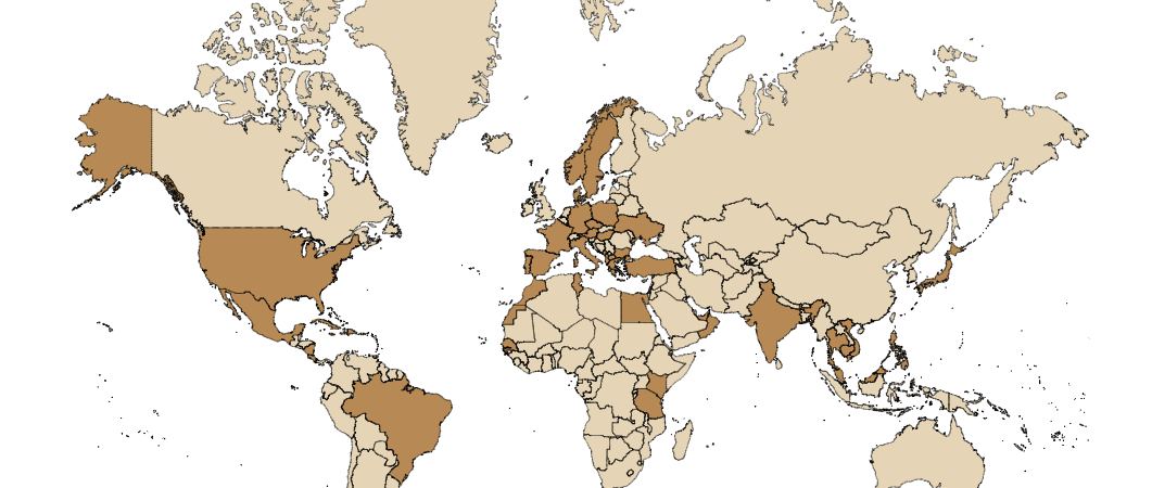 Världskarta, hur många länder finns det