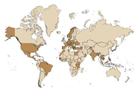 Världskarta, hur många länder finns det